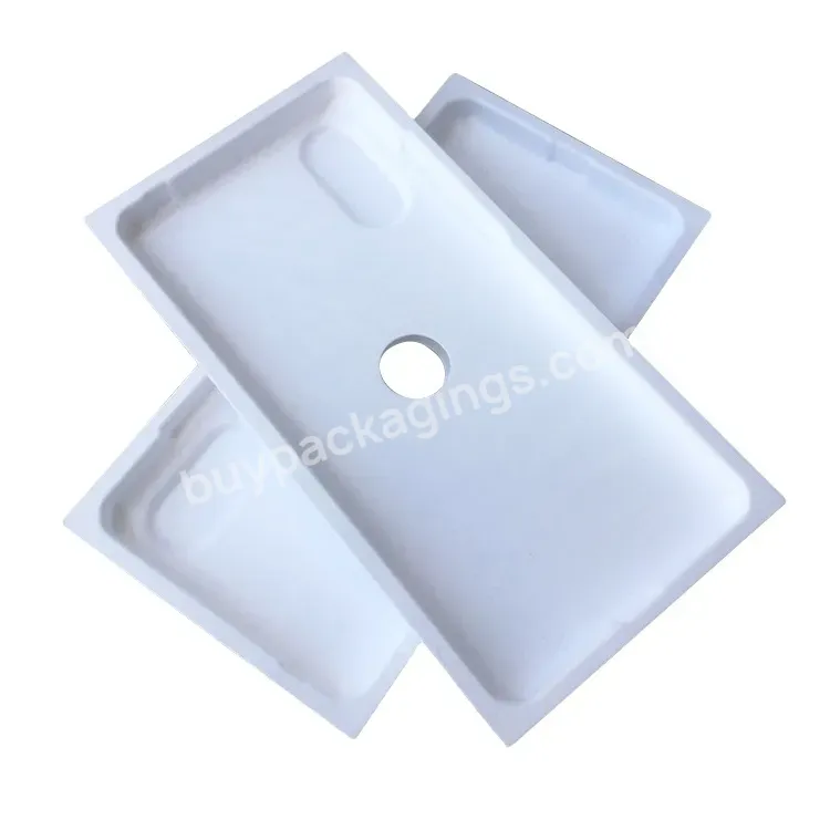 Custom Molded Paper Custom Design Packaging For Mobile Phone Tray Waterproof Molded Pulp Inner Package Mold Tray - Buy Eco Friendly Molded Paper Packaging Design Tray,Paper Pulp Moulded Packaging Tray For Phone,Customizable Moisture-proof Wet-pressed