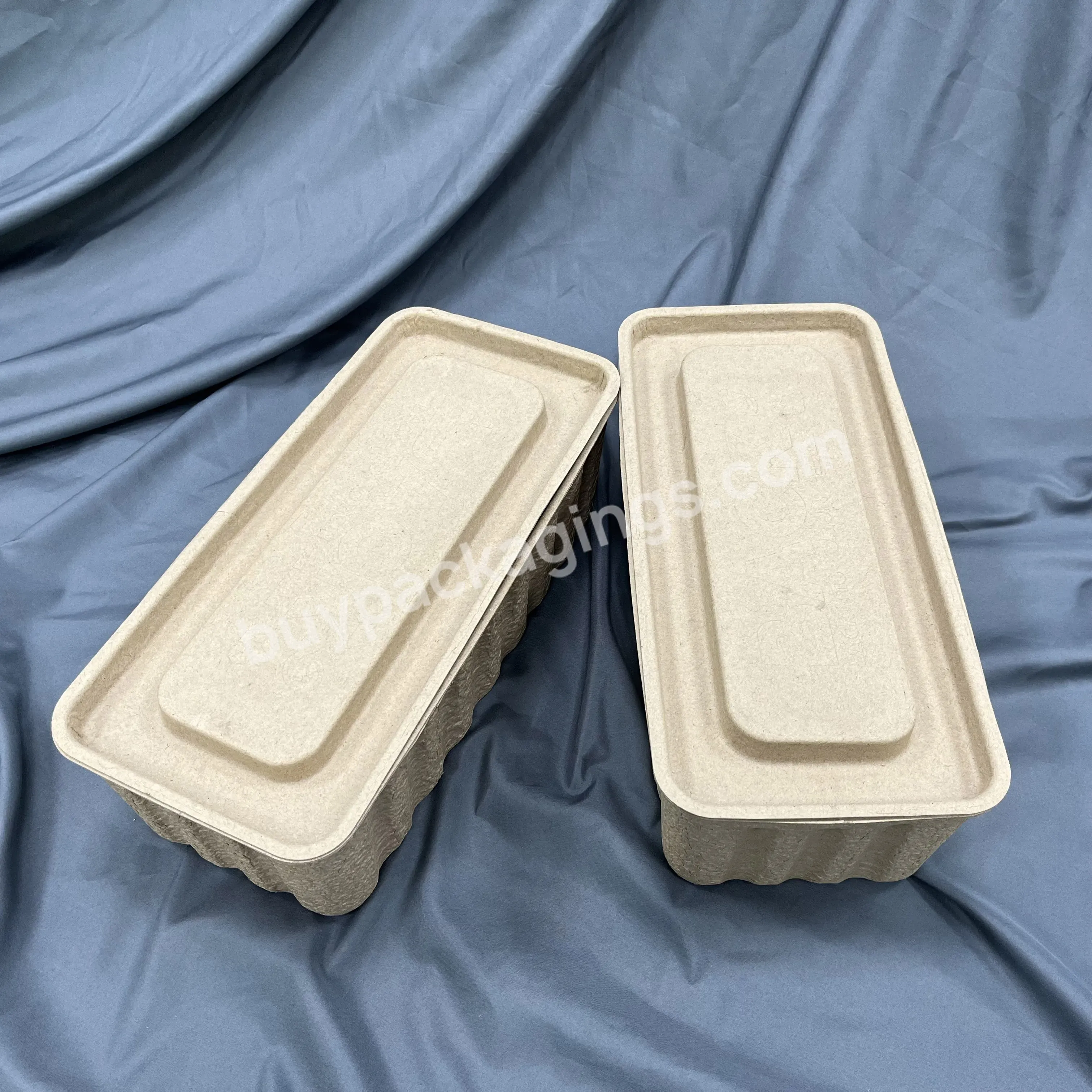 Custom Molded Pulp Packaging Snack Storage Box One Time Customization Of Cat Litter Basin Paper Pulp Packaging Manufacturer