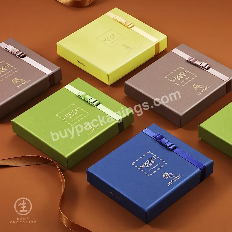 Custom Nama Chocolate Box Packaging Wholesale Luxury Paper Chocolate Gift Box With Food-grade Divider
