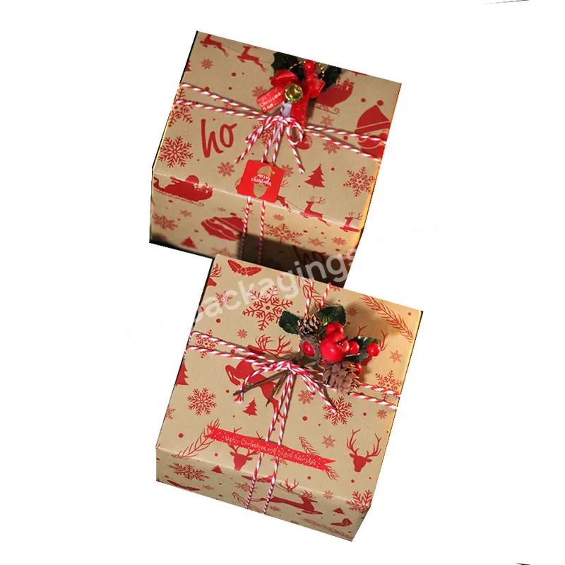 Custom New Christmas Gift Kraft Paper Old Man Snowflake Christmas Kraft Gift Wrapping Paper