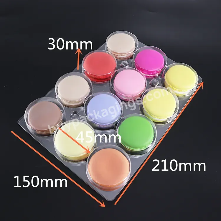 Custom New Design 10g Empty Pet Clear 12 Macaron Clear Plastic Blister Container