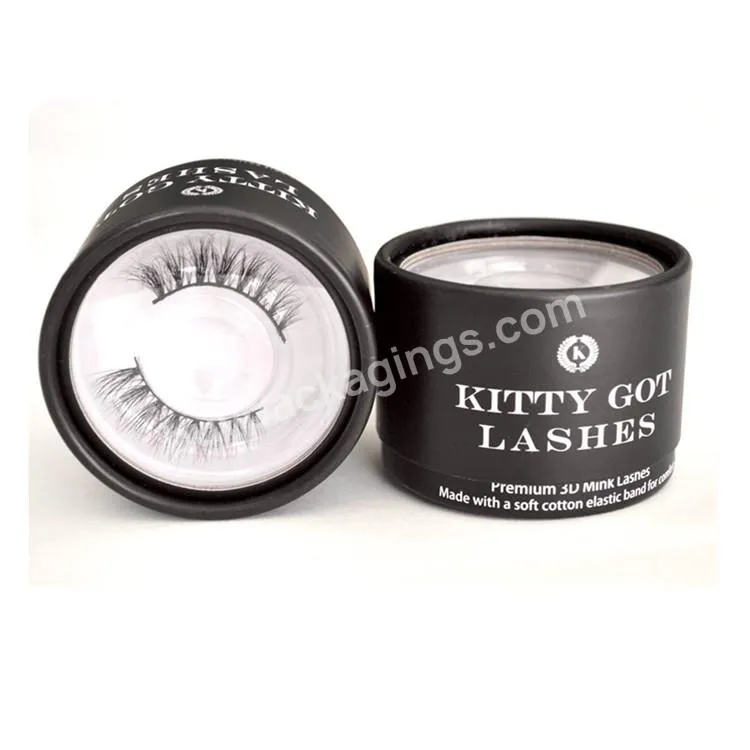 Custom New Design Eco Friendly Cardboard Eyelashes Cosmetic Paper Tube for Make up Eyelash Personal Skin Packaging