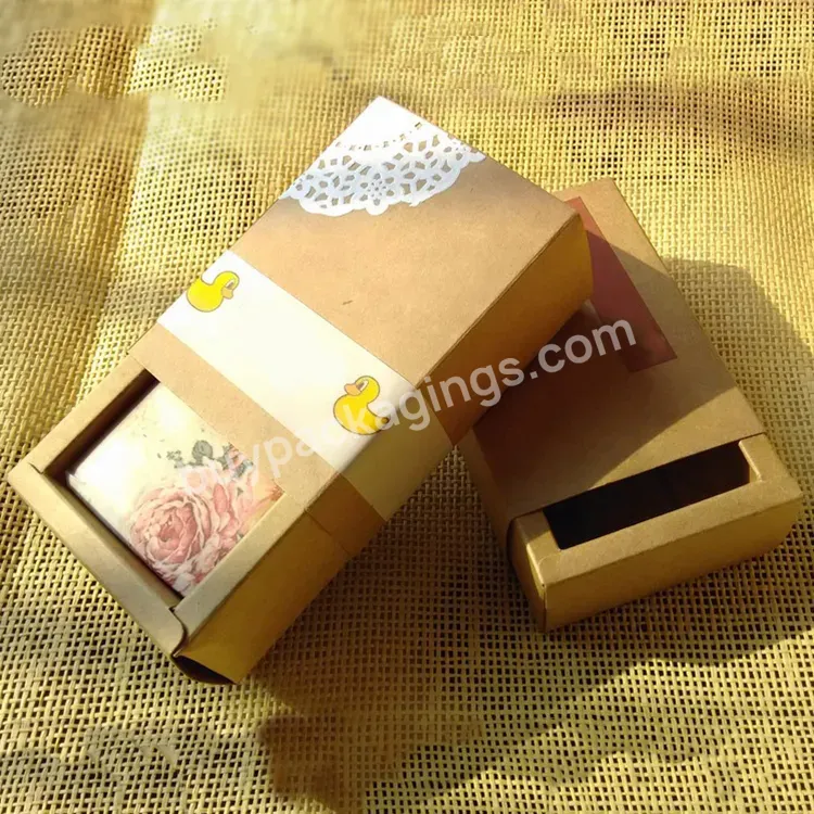 Custom New Design Reusable Kraft Paper Sock Slide Packaging Box