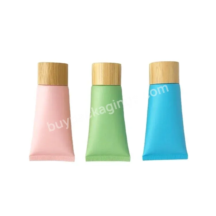 Custom New Sugarcane Pe Bamboo Soft Squeeze Tubes With Screw Lid Empty Cosmetic Hand Cream Lotion Packaging