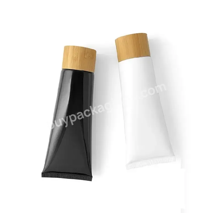 Custom New Sugarcane Pe Bamboo Soft Squeeze Tubes With Screw Lid Empty Cosmetic Hand Cream Lotion Packaging