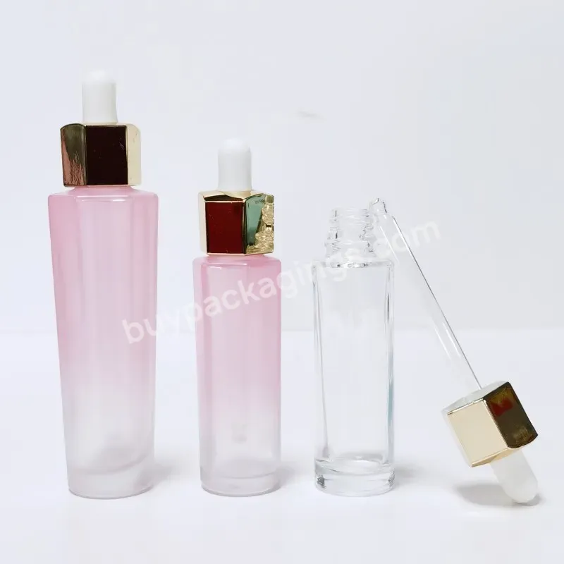 Custom Newest Essential Oil Glass Bottles 30ml 50ml With Glass Dropper Luxury Cosmetic Glass Bottle