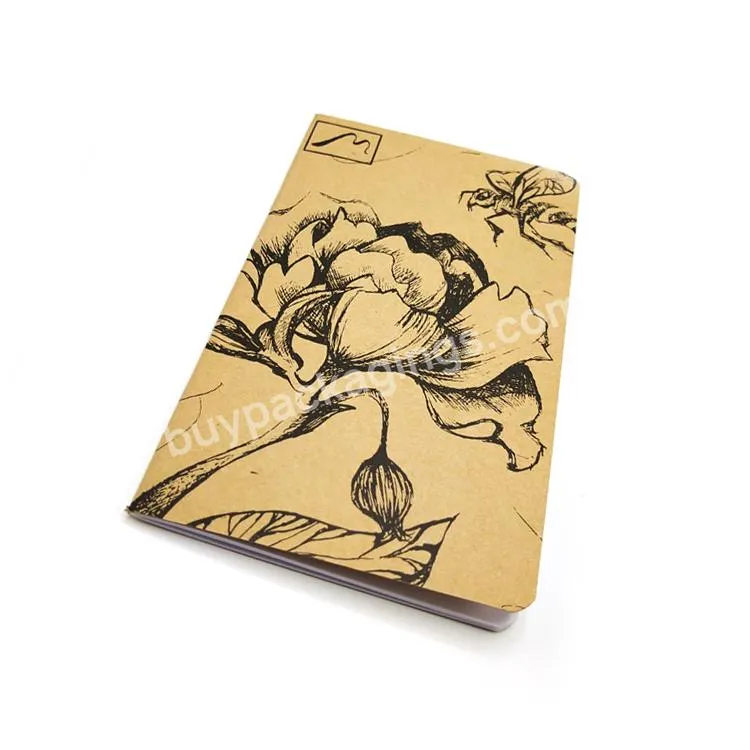 Custom Note Book Printing Paperback Journal Notebooks Promotional Kraft Paper Cute Small Journal A6 A5 Notebook