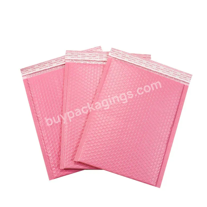 Custom Oem Eco-friendly Black Pink Mailer Strong Adhesive Air Bags Packing Mailing Tear Proof Customize Bubble Padded Envelopes