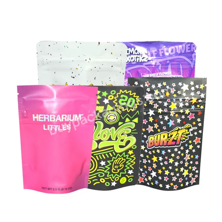 Custom Oem Printed Stand Up Pouch Laminated Foil Child Proof Resistant Mylar Large Zip Bags