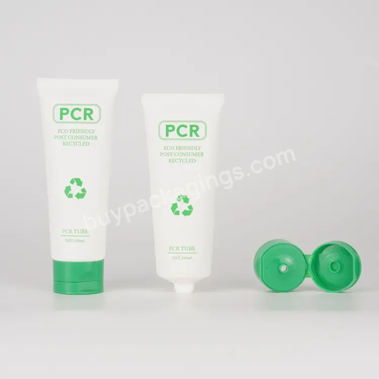 Custom Oem Recycled Plastic Pcr Cream Packaging Skincare Cosmetic Tube For Face Wash