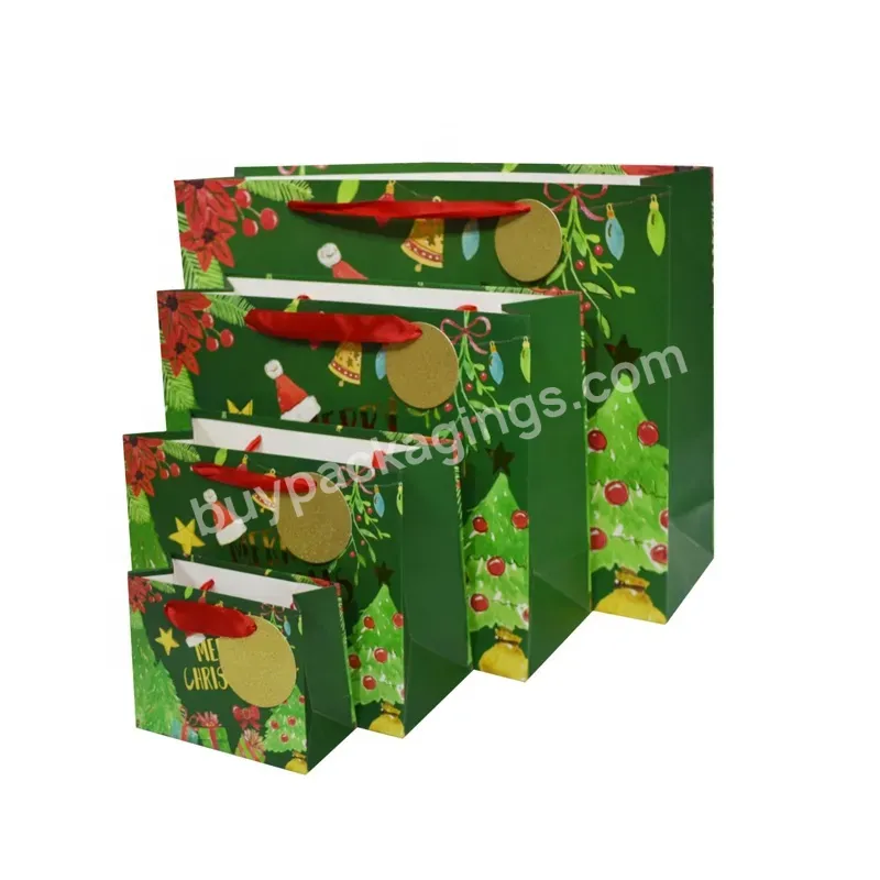 Custom Oem Shopping Paper Bag Recyclable Christmas Packaging Bag