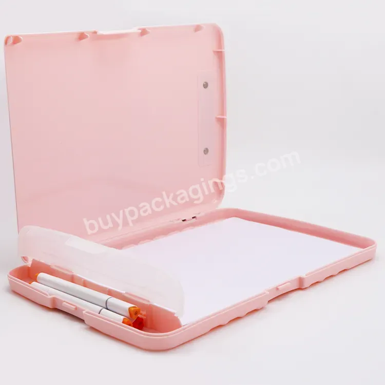 Custom Office A4 A5 Letter Size Plastic Pp File Case With Handle Stationery Box Storage Butterfly Flat Clip Folder Clipboard - Buy Plastic Clipboard,Storage Clipboard With Steel Clip,Letter Size Clipboard.