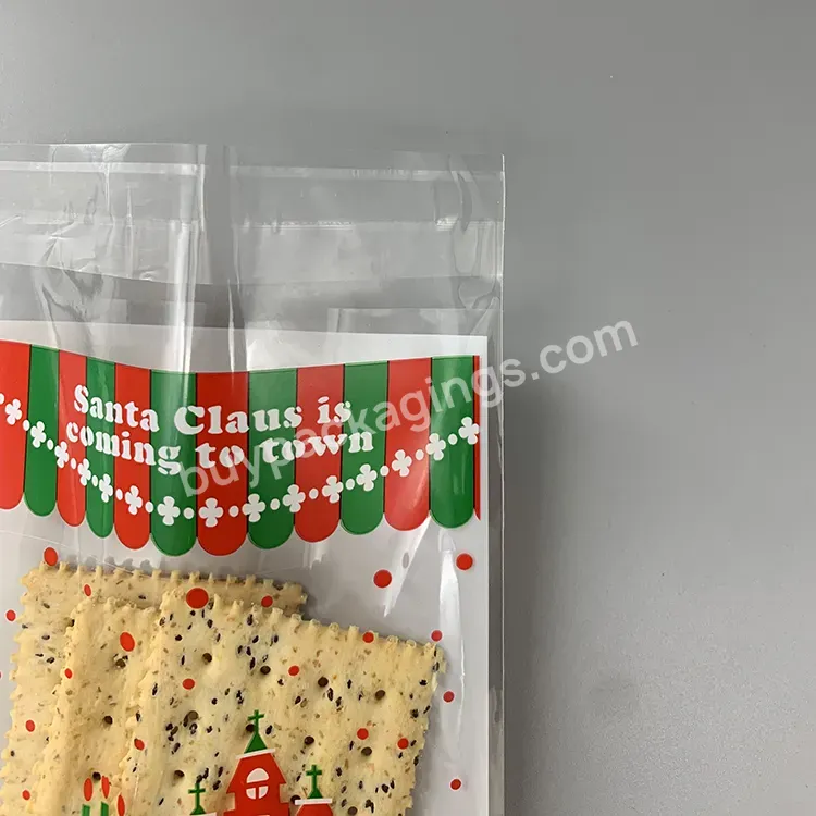 Custom Opp Cookie Plastic Bag Chocolate Clear Packaging Bag Bakery Color Printing Plastic Self-adhesive Bag
