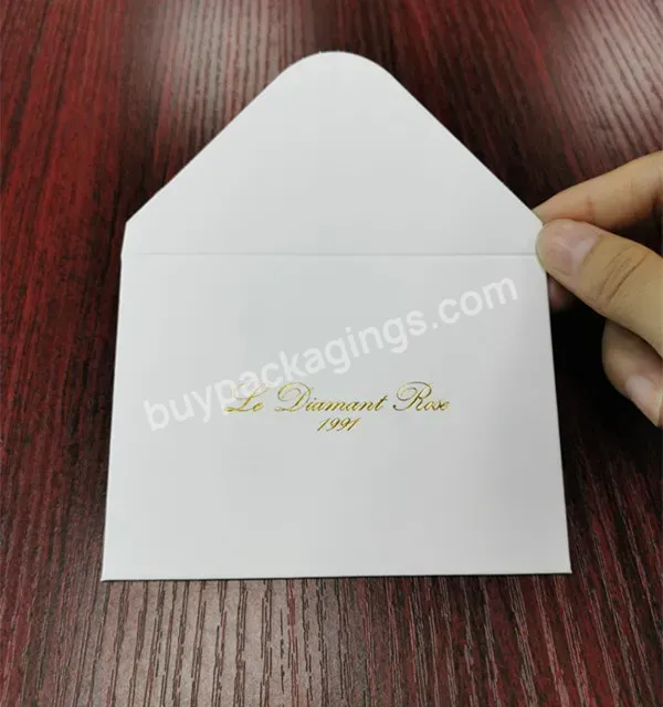 Custom Order Logo Gold Foil Gift Card Packaging Black Paper Envelopegold Envelopes Small