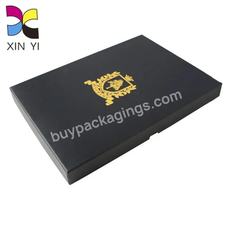 Custom Own Gold Stamping Logo High-end T Shirt Dress Clothes Box Packaging