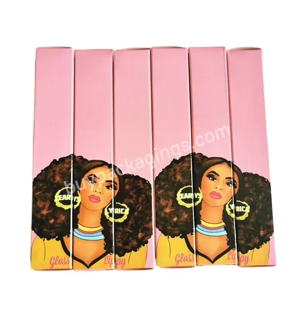 Custom Own Label Printed Small Size Lipgloss Lipsticks Tube Packaging Paper Box