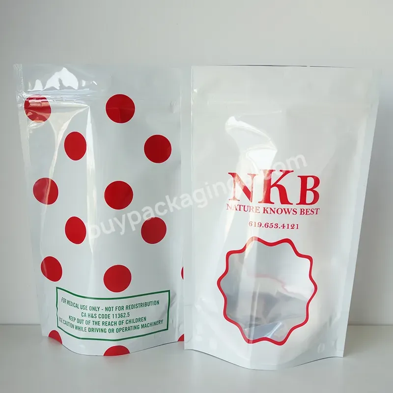 Custom Own Logo Food Grade Mylar Stand Up Zipper Candy Packaging Plastic Bags