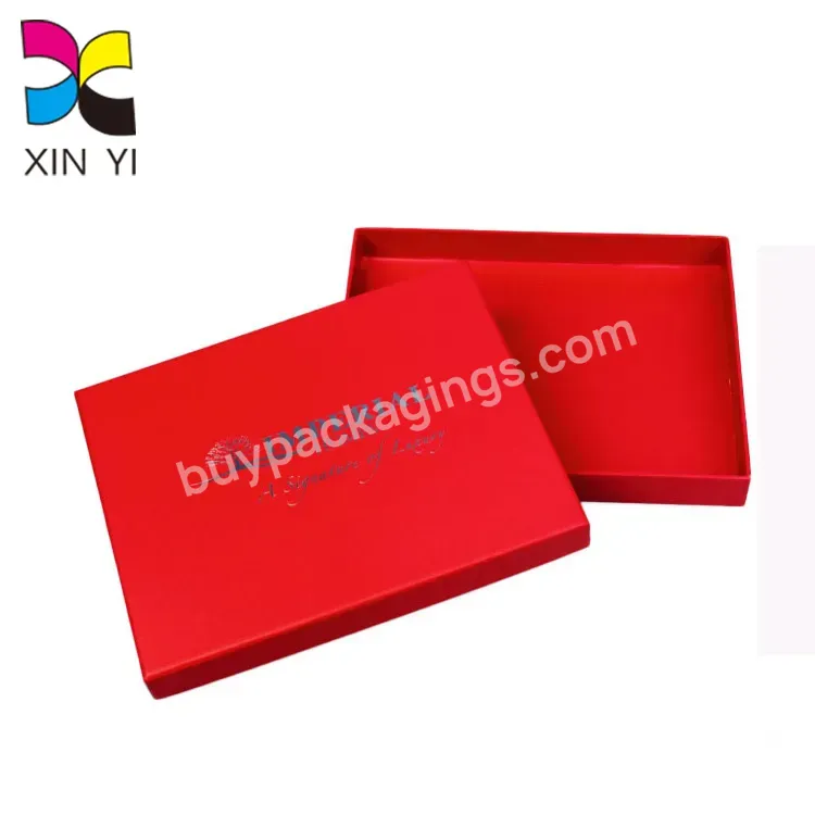 Custom Own Logo Various Luxury Lid And Base Red Wedding Gift Box For Dress