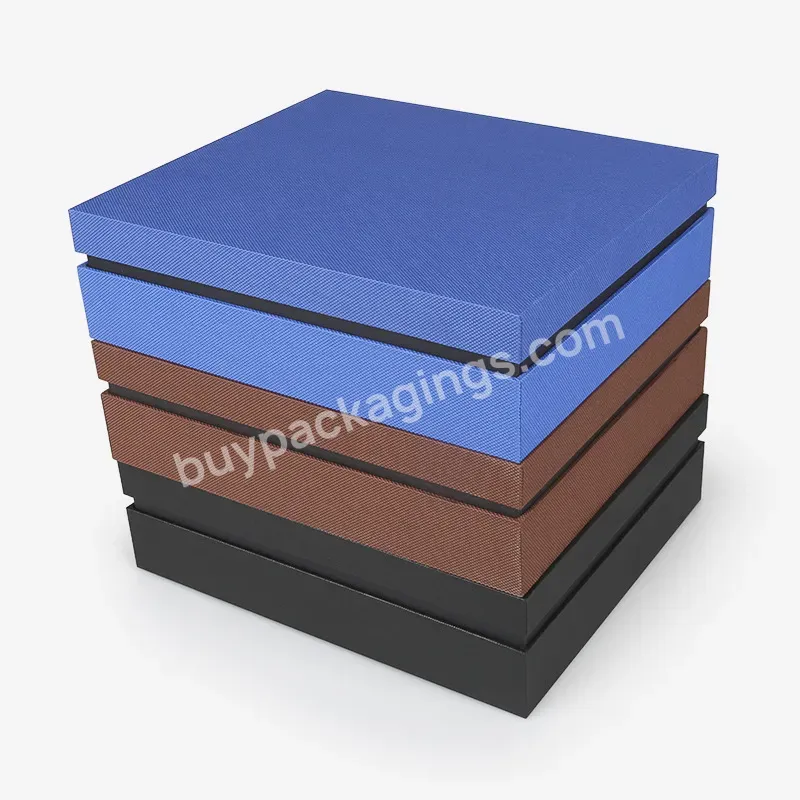 Custom Package Packaging With Ribbons Lid For Hair Design Black Silk Paper Gift Boxes Wig Clothes