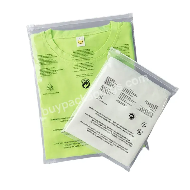 Custom Packaging Frosted Transparent Underwear Plastic Packaging Bag T-shirt Packaging Zip Lock Bag