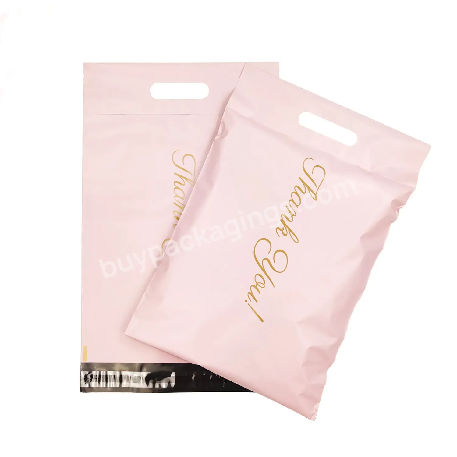 Custom Packaging Logo Printing Shipping Pink Color Postage Mailing Poly Bags Compostable Polymailer