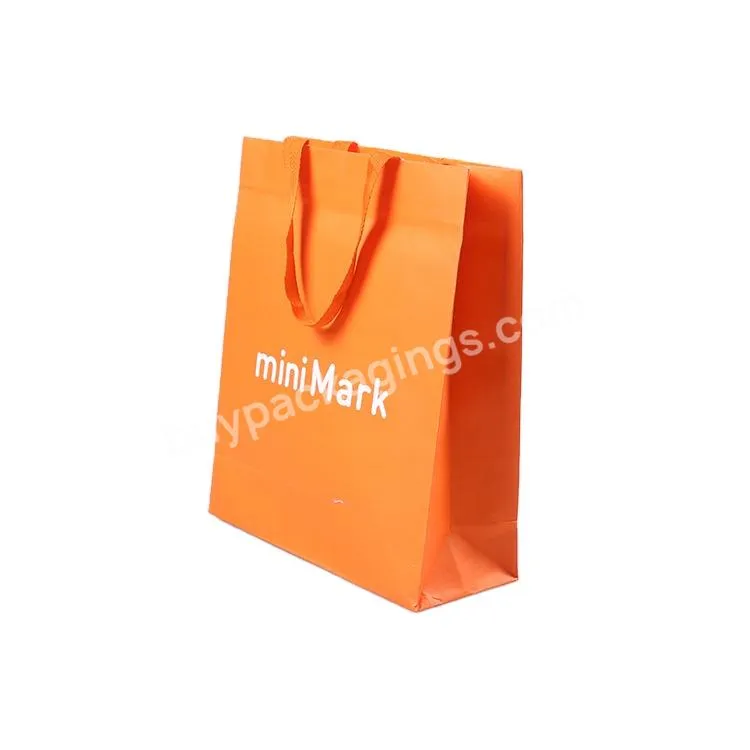 Custom packaging paper bag clothing store shopping tote bag paper gift paper bag custom logo