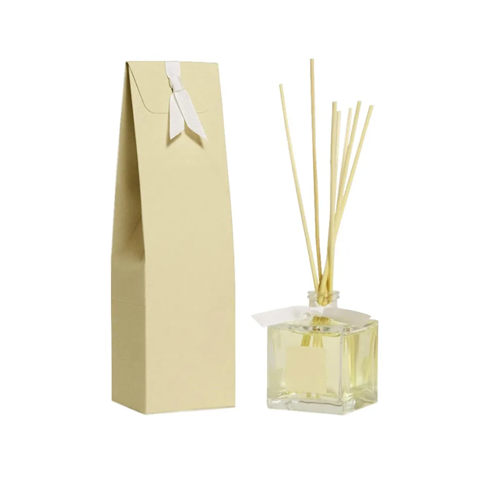 Custom packaging reed diffuser paper box with ribbon