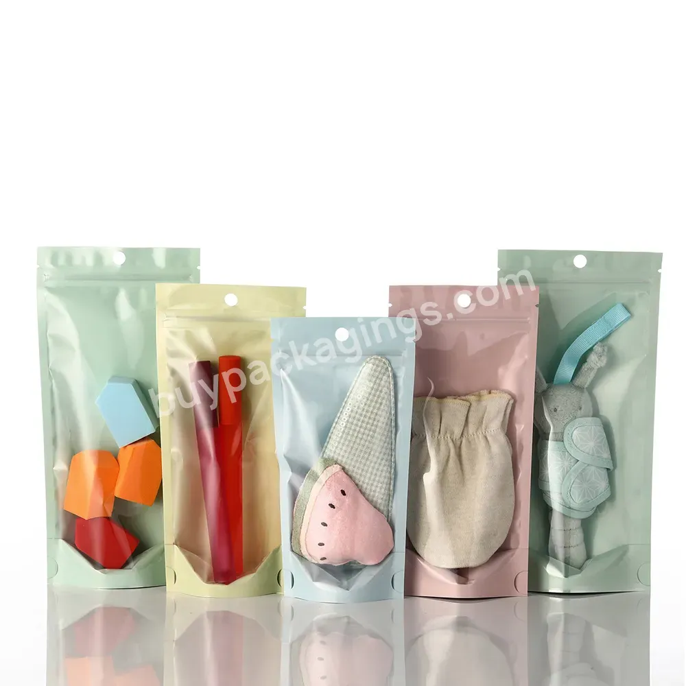 Custom Packaging,Bags Smell Proof Custom Printed Stand Up Pouches,Resealable Bag 1 Side Transparent