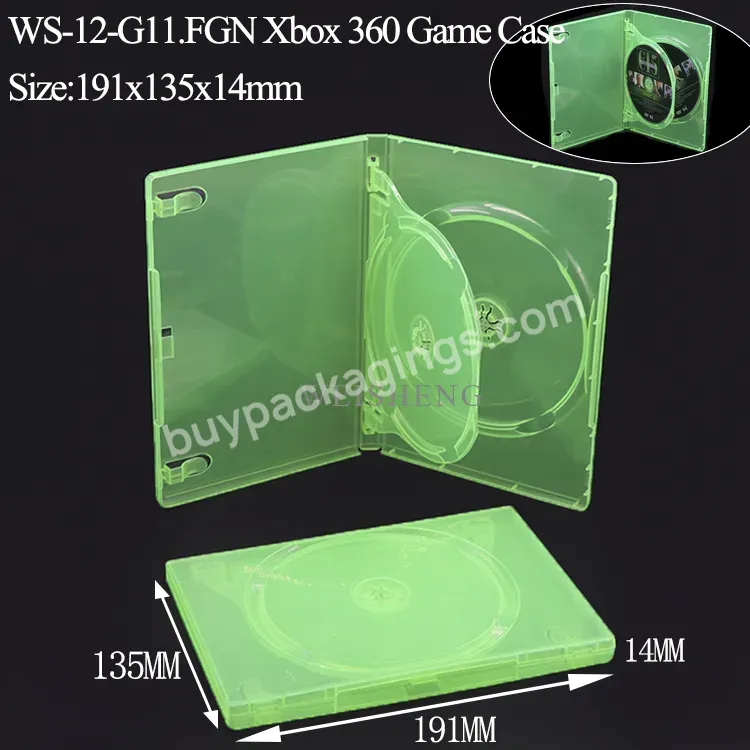 Custom Packing Video Game Case For Vortex Ps Vita Slim Plastic Double Discs Green Game Carrying Case For Xbox 360 One Console