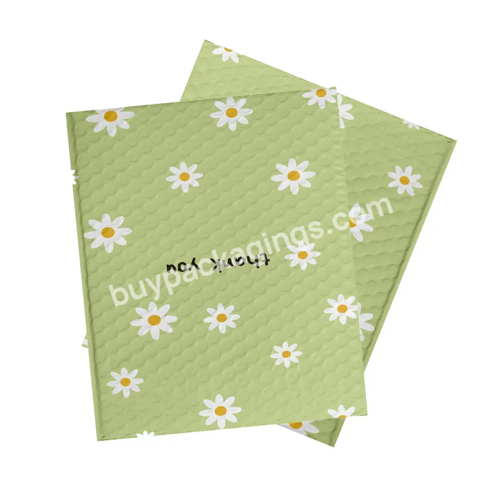 Custom Padded Paper Envelopes Bubble Mailer Shipping Package Green Poly Printed Poly Mailers Cute Frosted Mail Padded Bags
