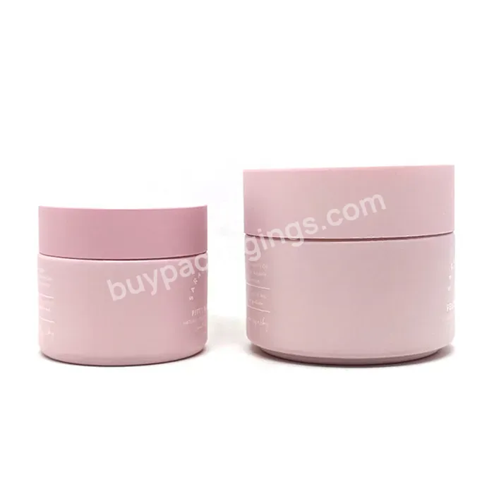 Custom Paint Matte Pink Cosmetic Facial Clay Mask Container 50 G 100 G Luxury White Ceramic Cream Jar With Baby Pink Lid - Buy Pink Glass Jar,Wholesale 30 50 60 G Empty Pink Round Container Face Lotion Cream Frosted Glass Cosmetic Jars With Plastic L