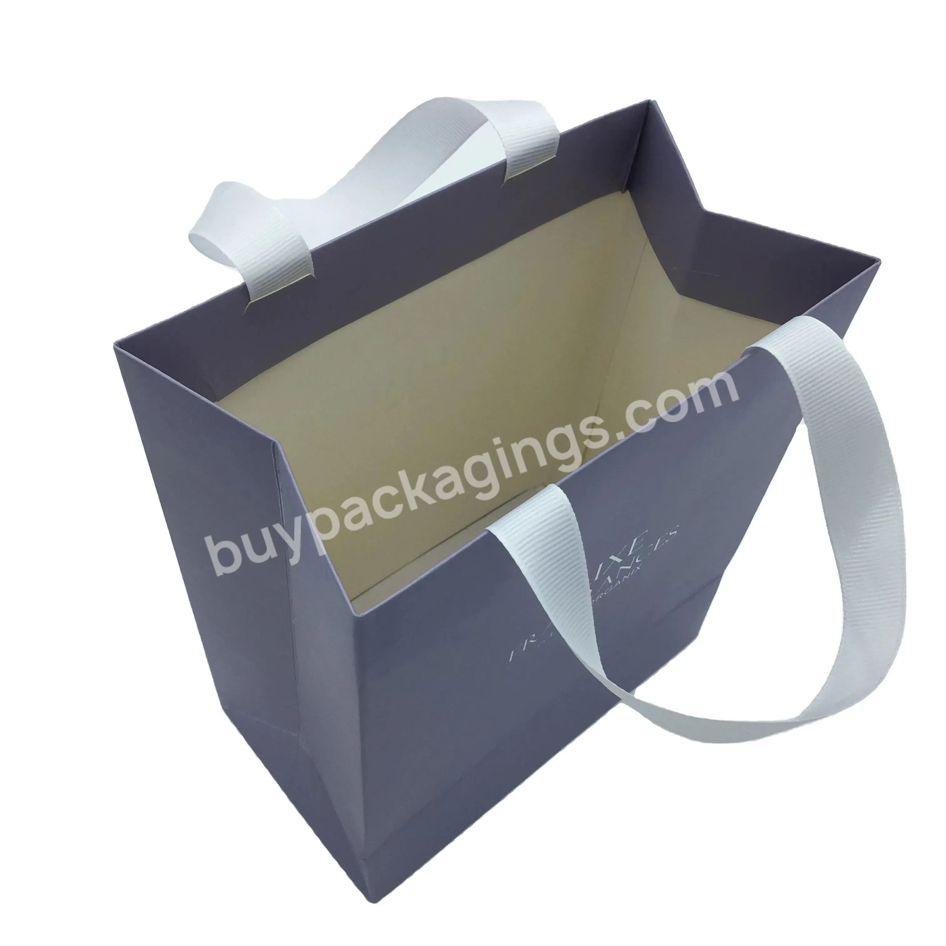 Custom Paper Bag With Silver Foil Logo