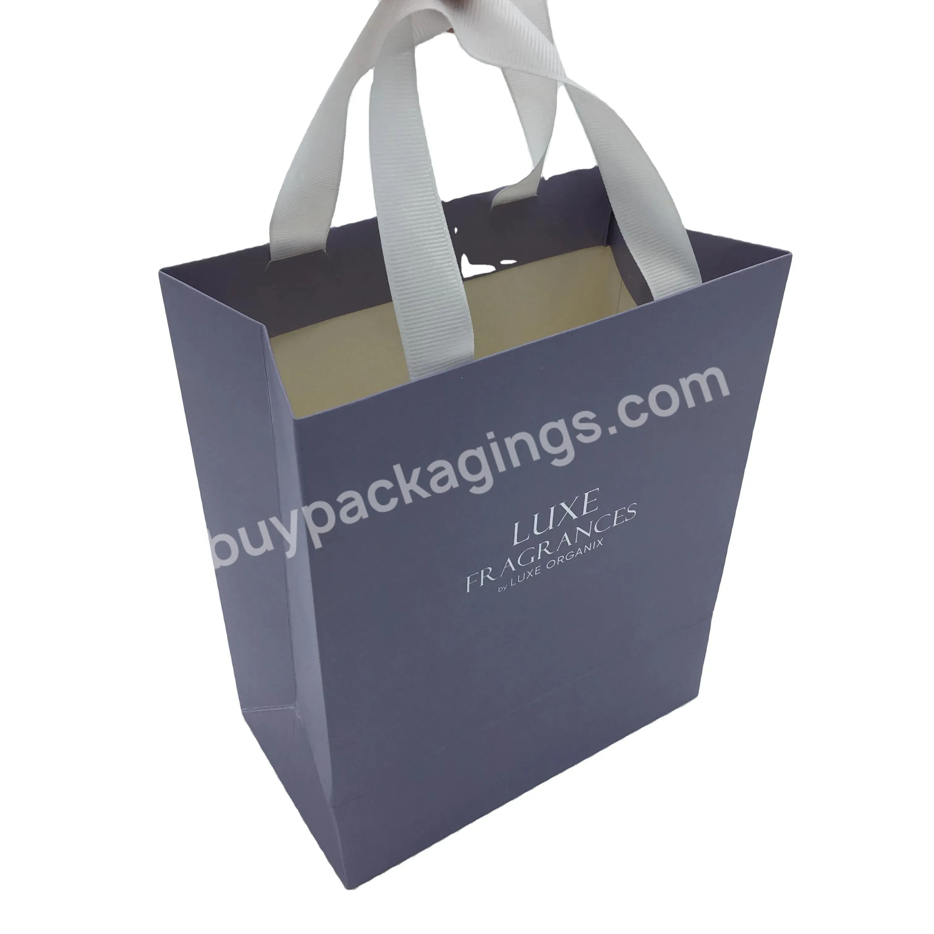 Custom Paper Bag With Silver Foil Logo