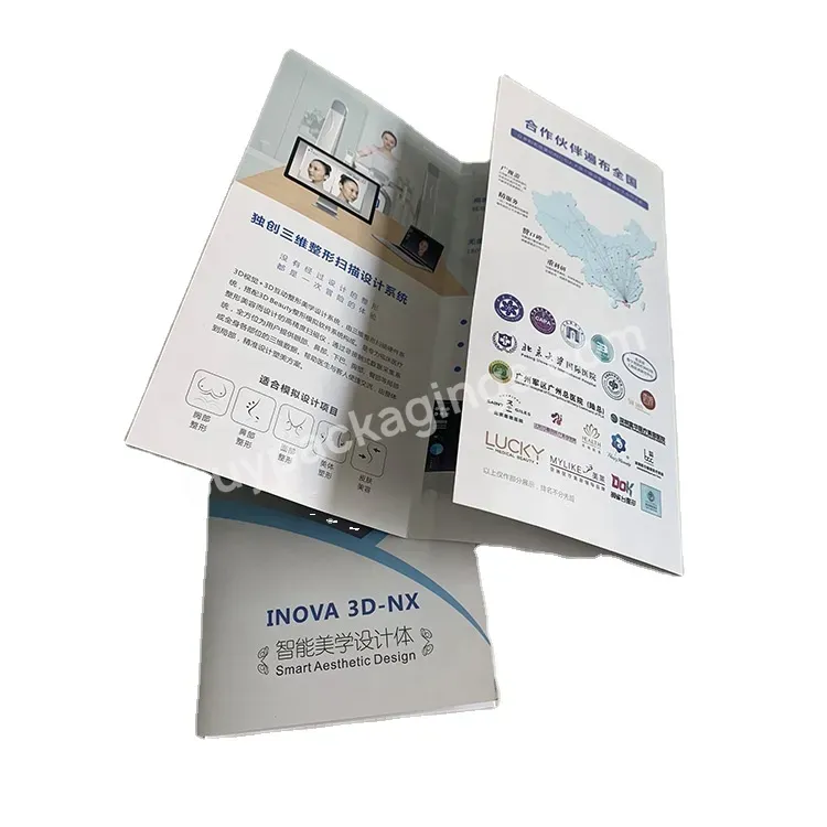 Custom Paper Business Supermarket Promotional Pamphlet Mini Paper Menu Booklet Flyer Leaflet Printing