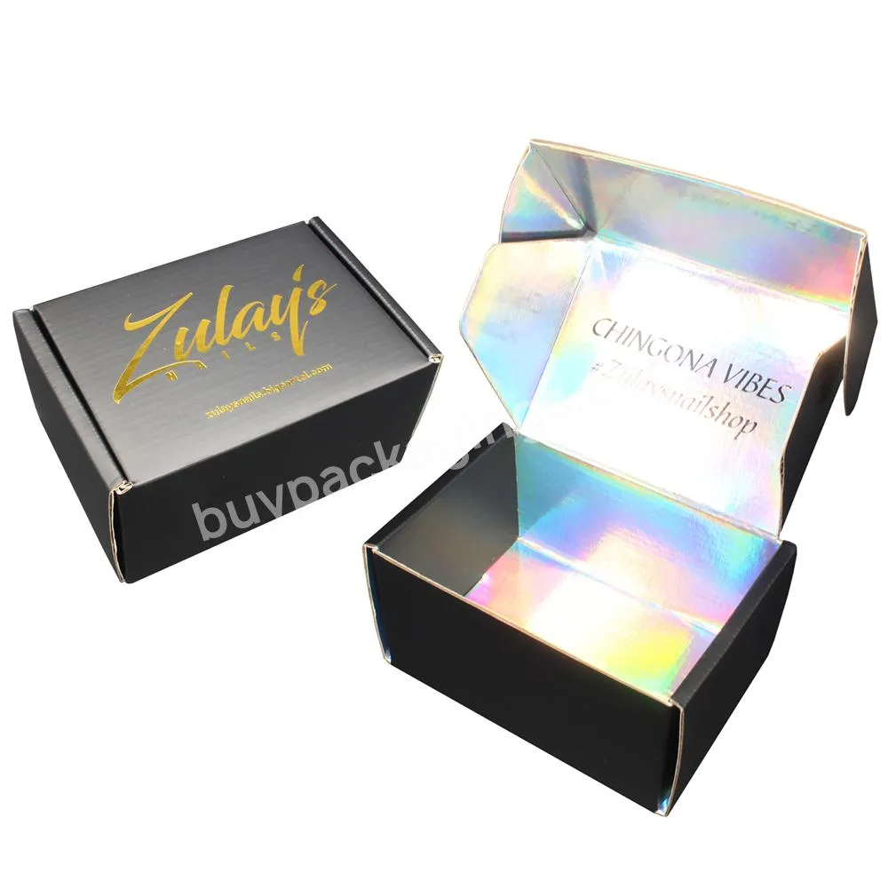 Custom Paper cajas para envios black  Cosmetic Emballage Carton Tuck Top  Packaging Box