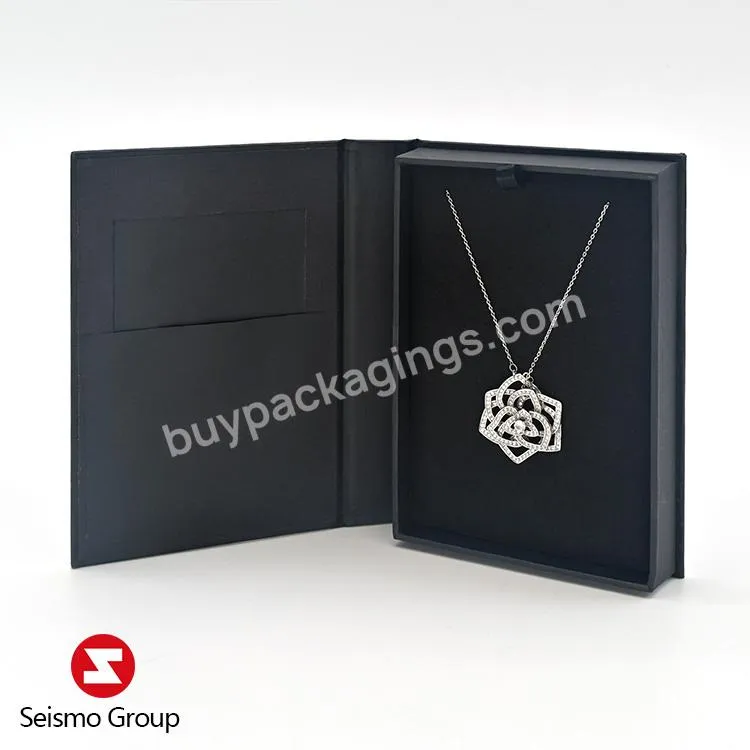 Custom Paper Candle Gemstone Jewelry Pendant Natural Stone Book Style Shape Chocolate Jewel Box Organizer Packaging With Logo