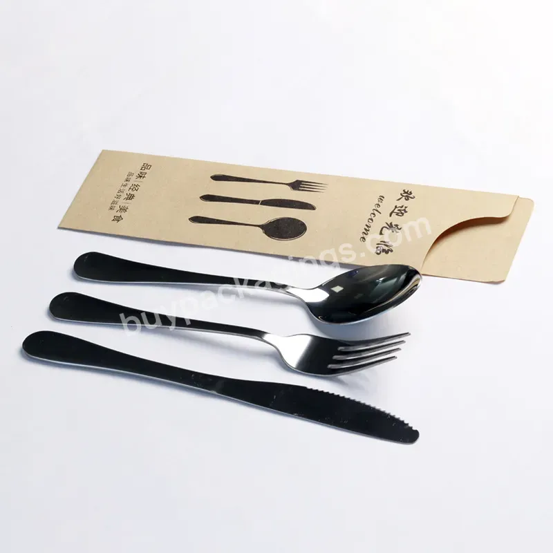 Custom Paper Cutlery Sleeve Knife Blade Sharpeners Protector Sleeve With Printed Logo