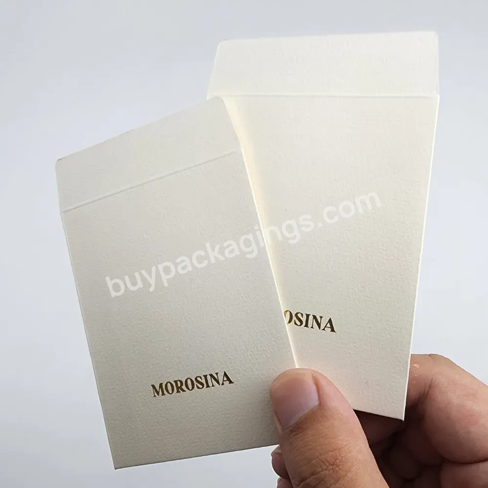 Custom Paper Envelope Packaging Luxury Art Paper Gold Stamping Envelope With Logo