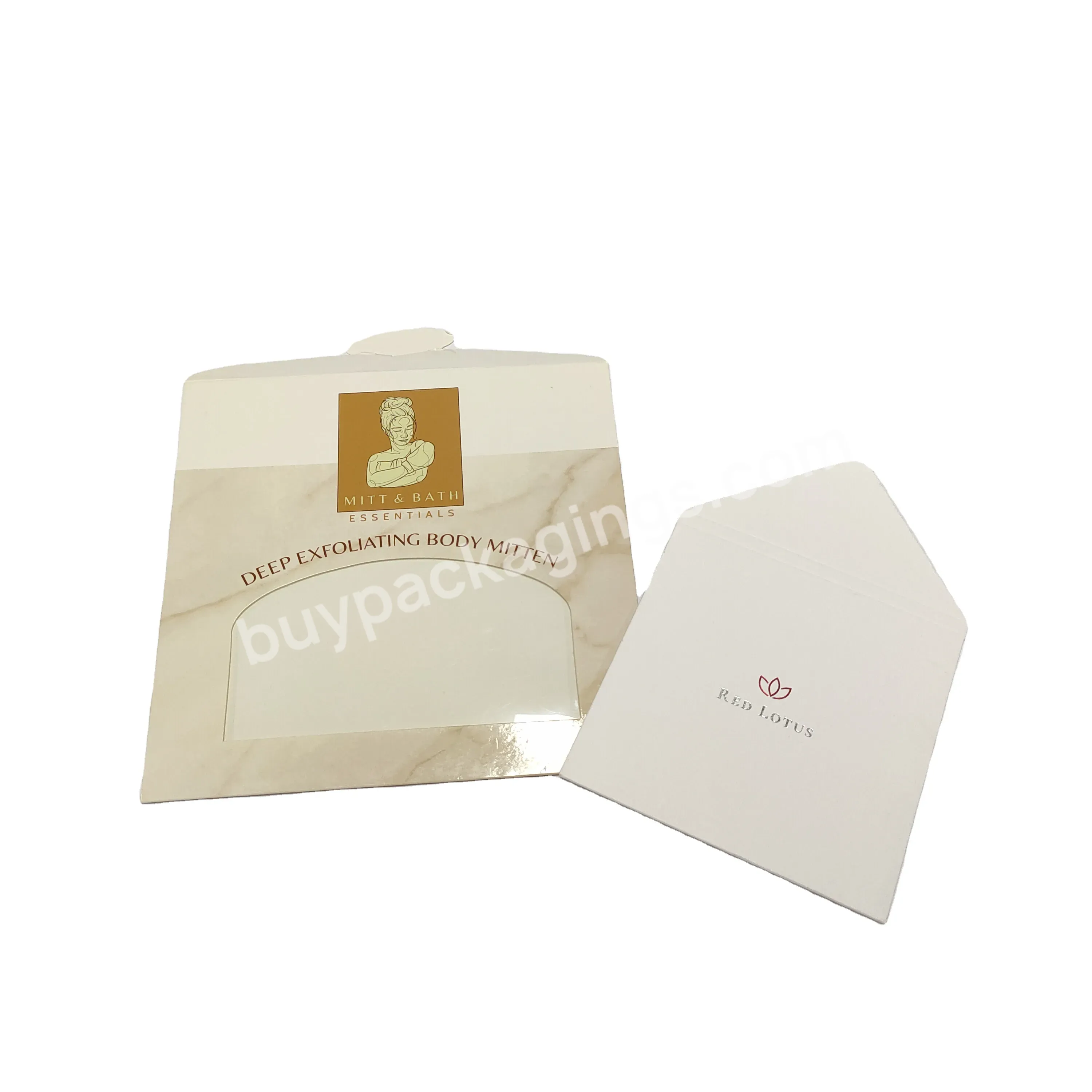 Custom Paper Envelopes With Pvc Window Embossing Logo For Cards