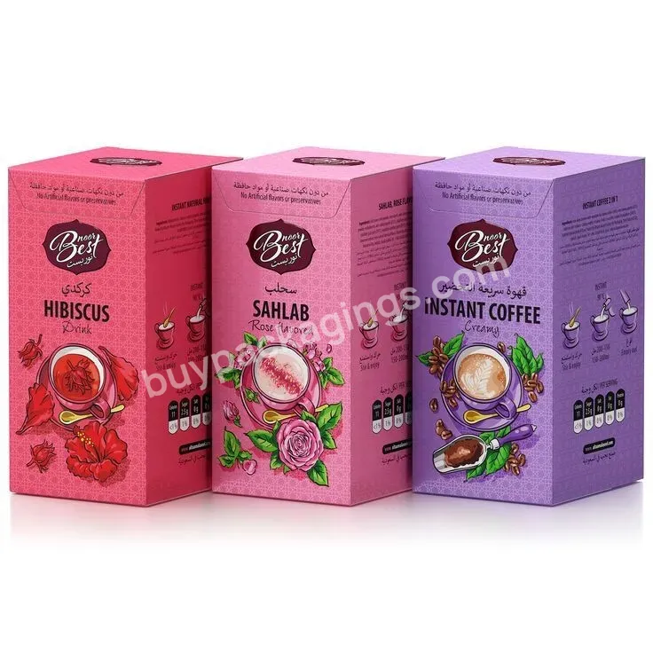 Custom Paper Foldable Tea Box Gift Packaging Tea Bags With Logo Printing