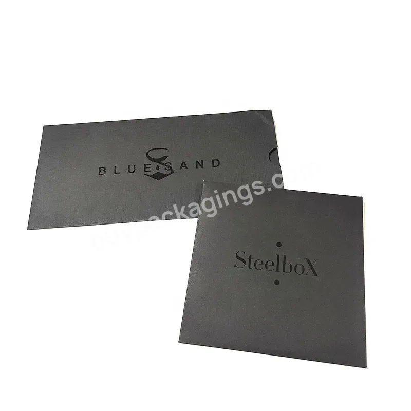 Custom Paper Gift Card Personalized Envelope Black Paper Without Flap Envelope