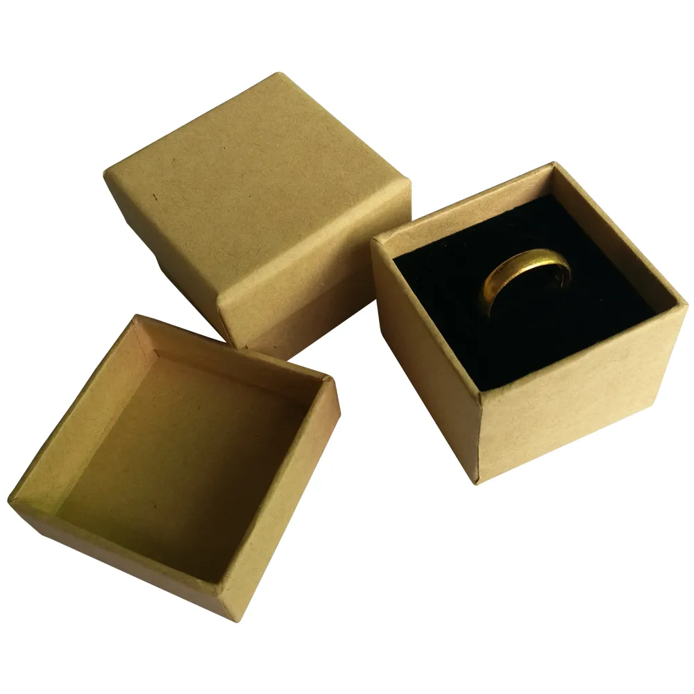 Custom paper luxury engagement velvet jewelry ring box