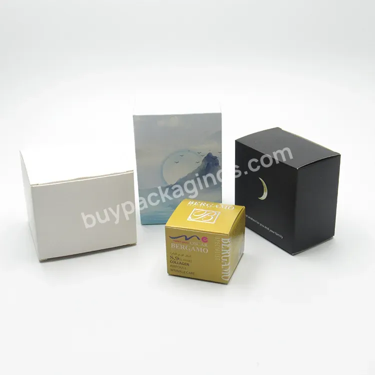 Custom Paper Tuck Folding Stack Paper Cardboard Coffee Cafe Tea Bags Gift Packaging Box With Logo Printing