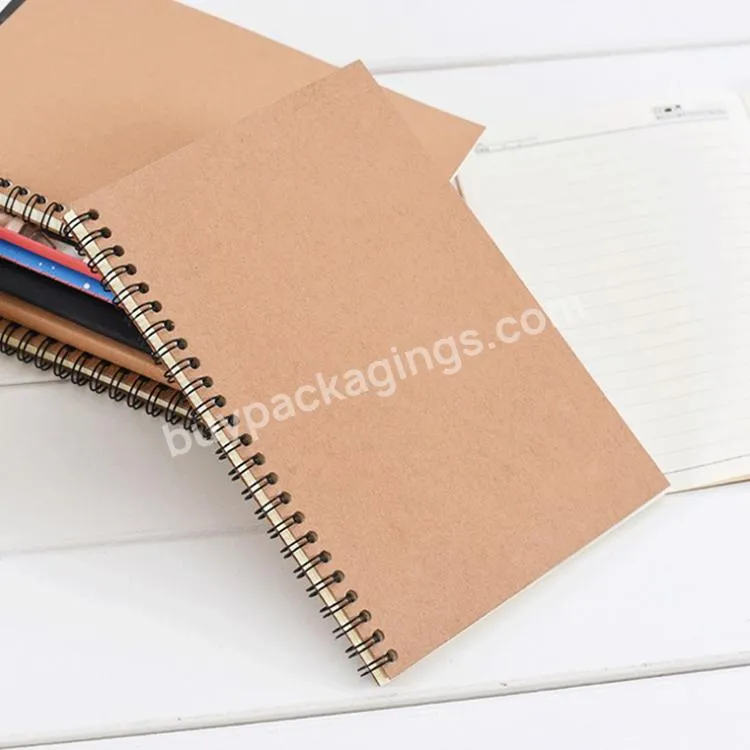 Custom Paperback Spiral Binding School Kraft Notebook