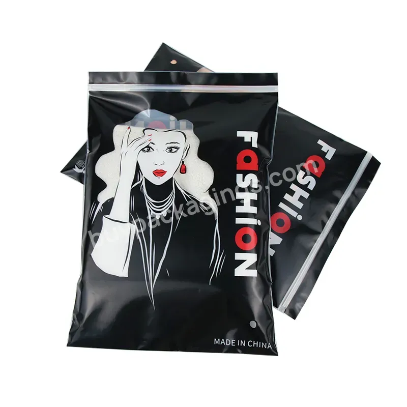 Custom Pe Zipper Ziplock Bags For Clothing Towel Wig Packaging With Your Own Printings Logo