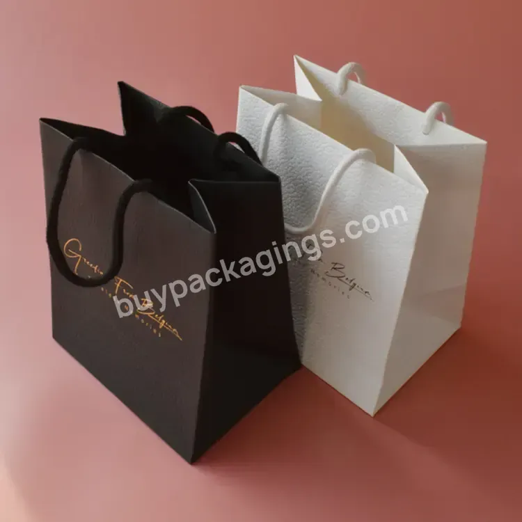 Custom Perfume Textured Cosmetics Carrying Packaging Bag Personalized Thank You Gift Tote Shopping Logo Luxury Paper Bags