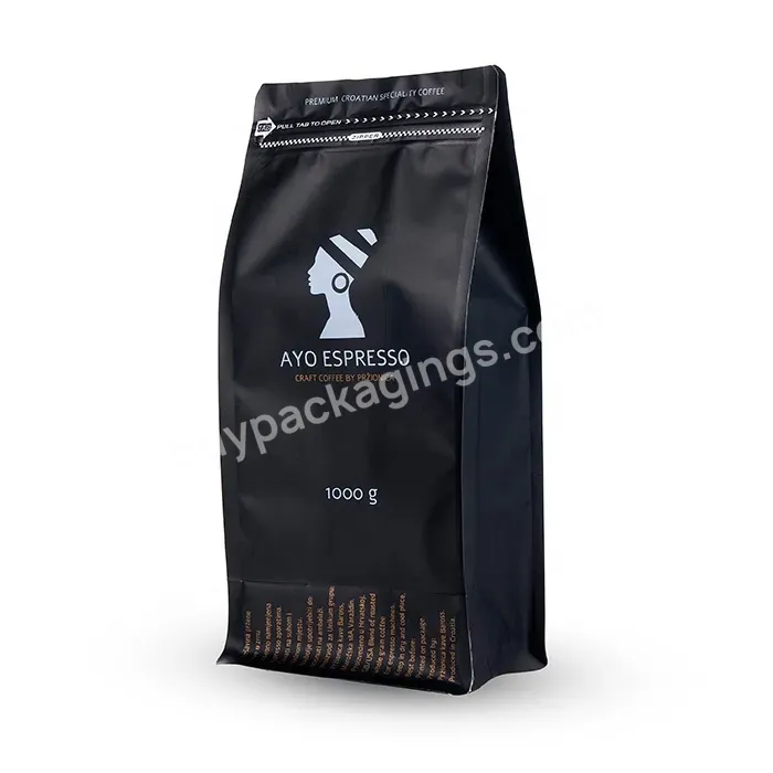 Custom Personalizada Compostables 250g 500g 1kg Plasticas Kaffee De Bolsas Para Empacar Cafe Molido Con Vavula