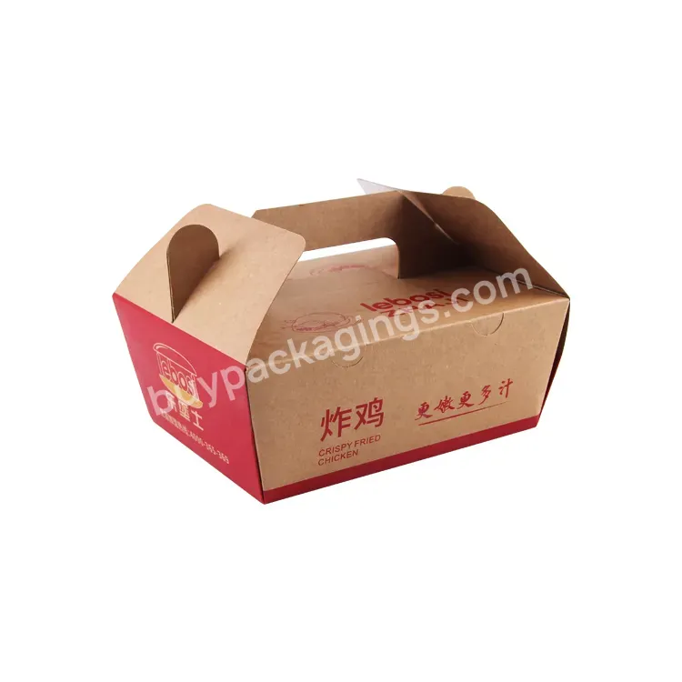 Custom Personalized Design Your Own Logos Cardboard Packaging Box For Burger Fries Fried Chicken Box