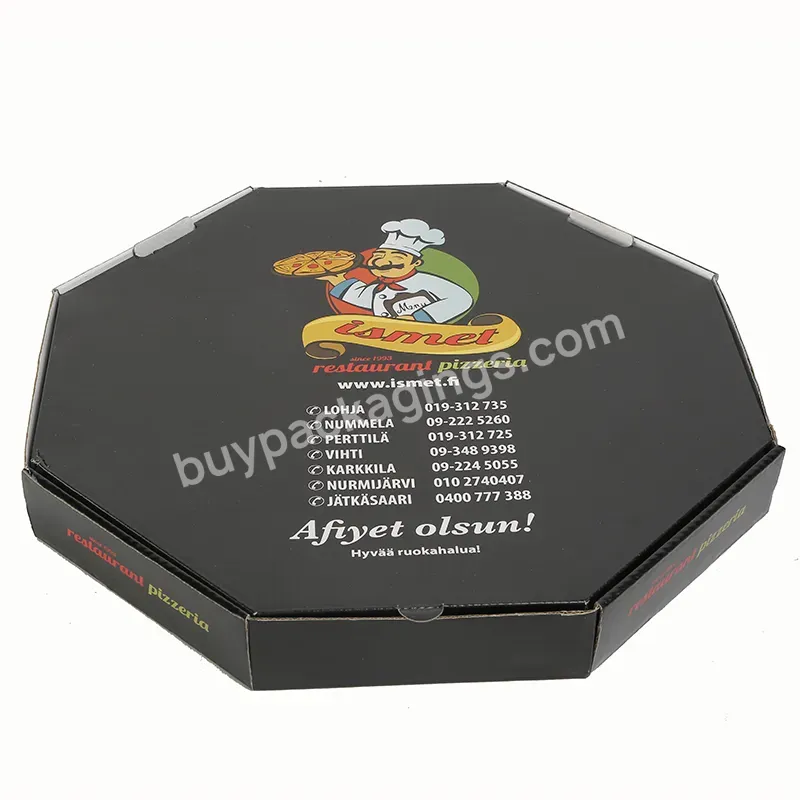 Custom Personalized Octagon Pizza Box French Fries Chicken Food Pack Paper Pizza Box