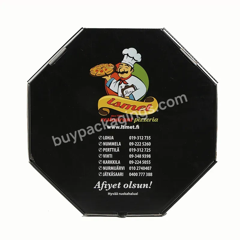 Custom Personalized Octagon Pizza Box French Fries Chicken Food Pack Paper Pizza Box